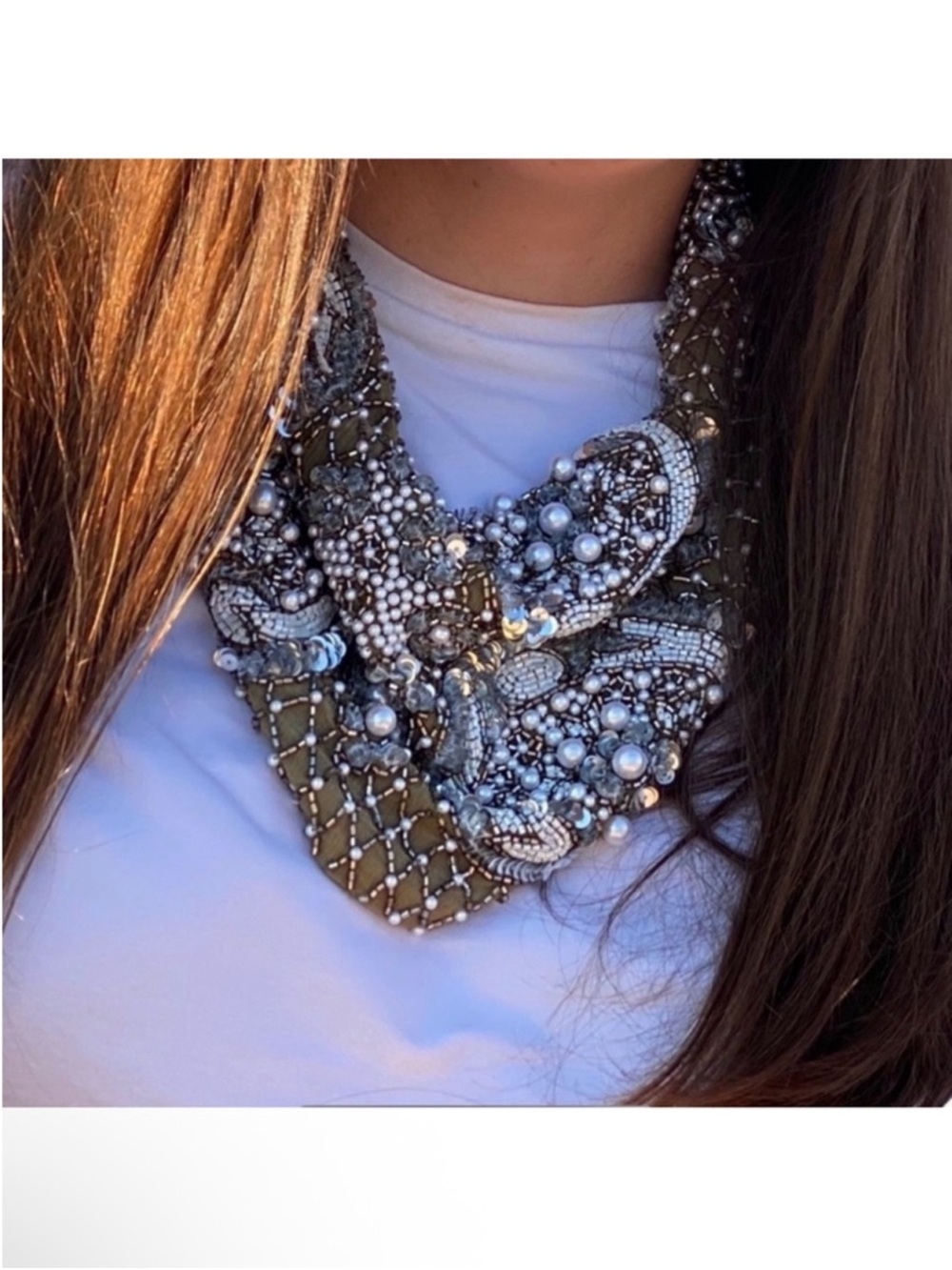 Mignonne Gavigan Le Charlot Pearl Scarf Necklace